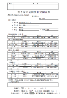 空き家判定